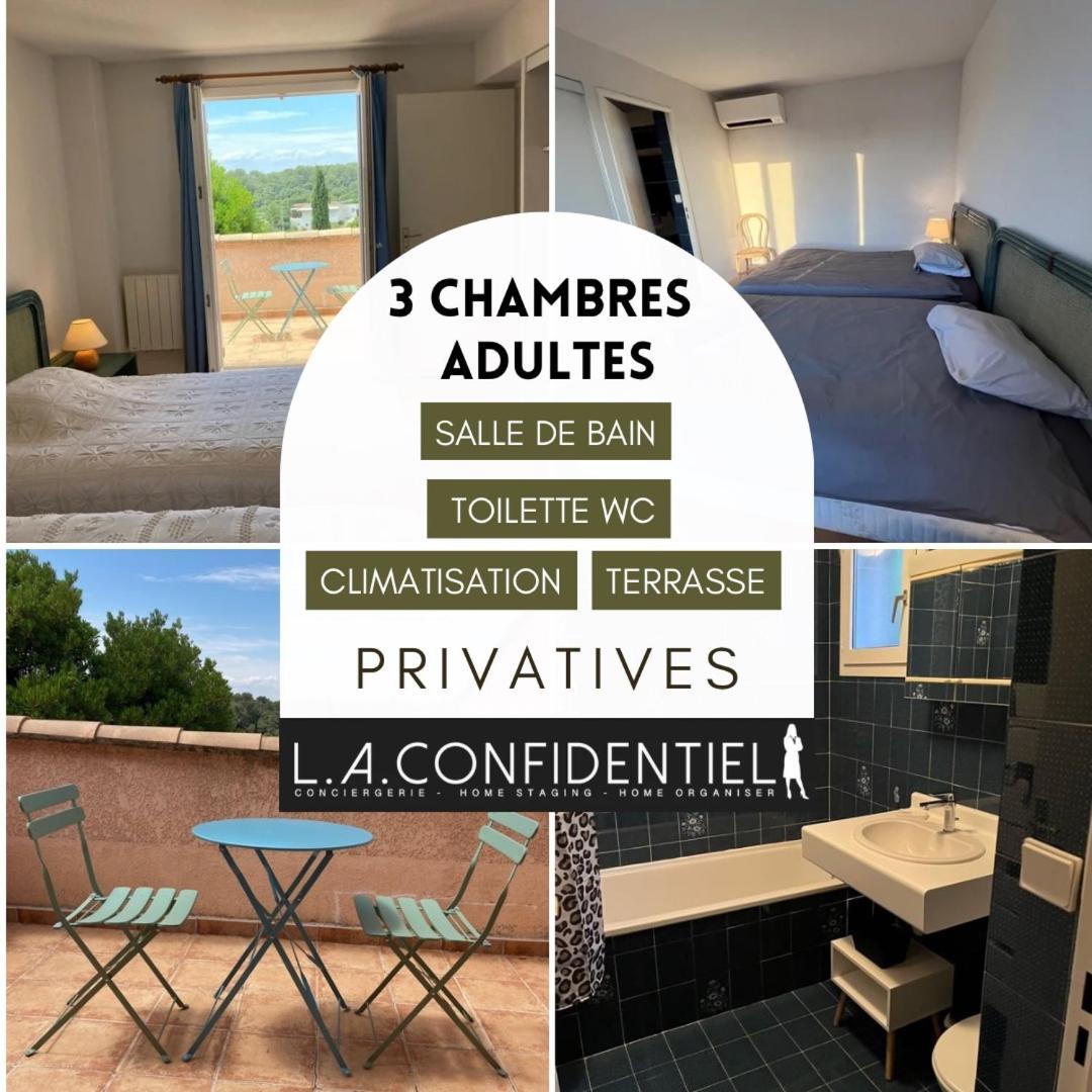 10 A 12 Pers Famille Amateurs Randonnee Boulouris Panorama Saint Raphael Tennis Piscine Partage Ngoại thất bức ảnh