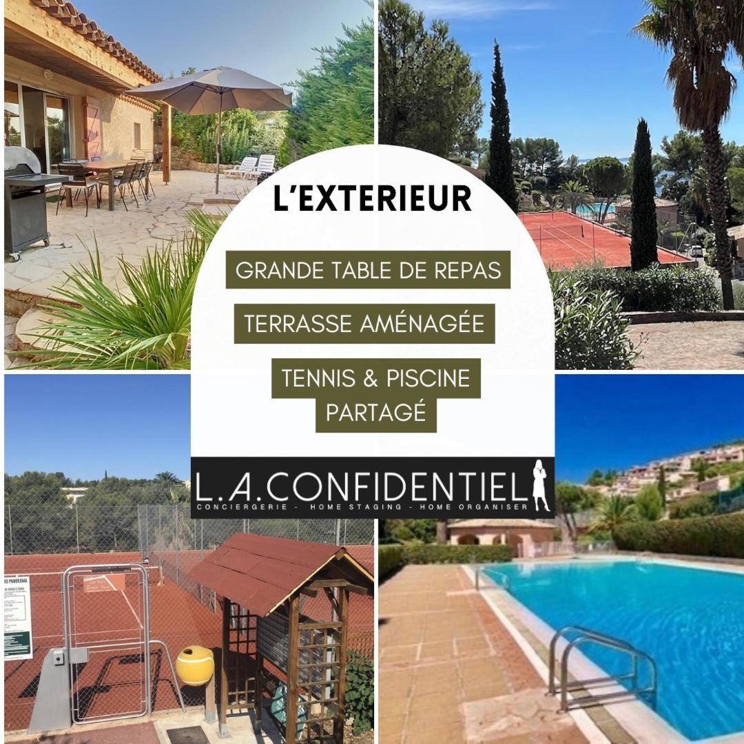 10 A 12 Pers Famille Amateurs Randonnee Boulouris Panorama Saint Raphael Tennis Piscine Partage Ngoại thất bức ảnh